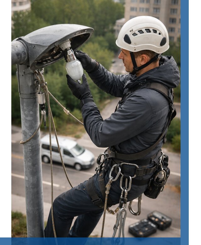 Замена ламп на высоте в Петрозаводске от 2538 р. | ВЫСОТНИК-Птр