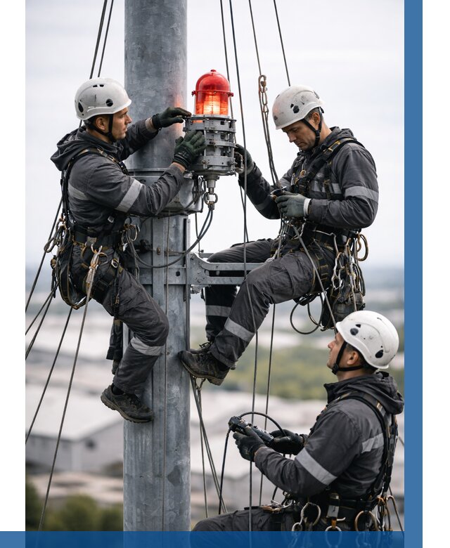 Монтаж заградительных огней в Петрозаводске от 8628 р. | ВЫСОТНИК-Птр