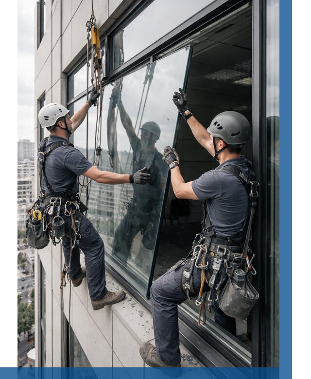 Замена стеклопакетов на высоте в Петрозаводске от 5583 р. | ВЫСОТНИК-Птр