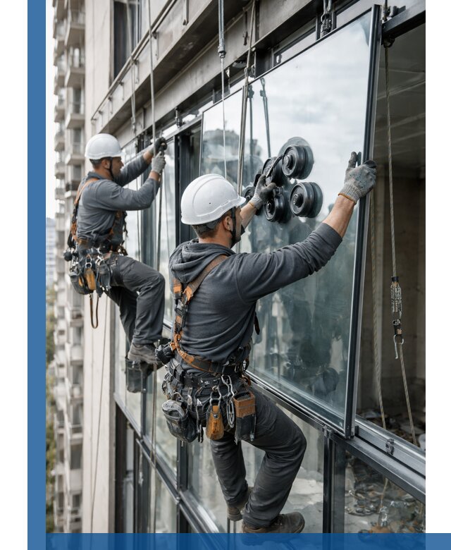 Витражное остекление фасадов и лоджий в Петрозаводске под ключ