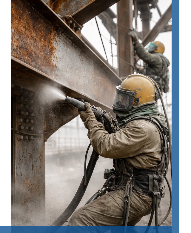 Пескоструйная очистка металлоконструкций в Петрозаводске по 609 р.  ВЫСОТНИК-Птр