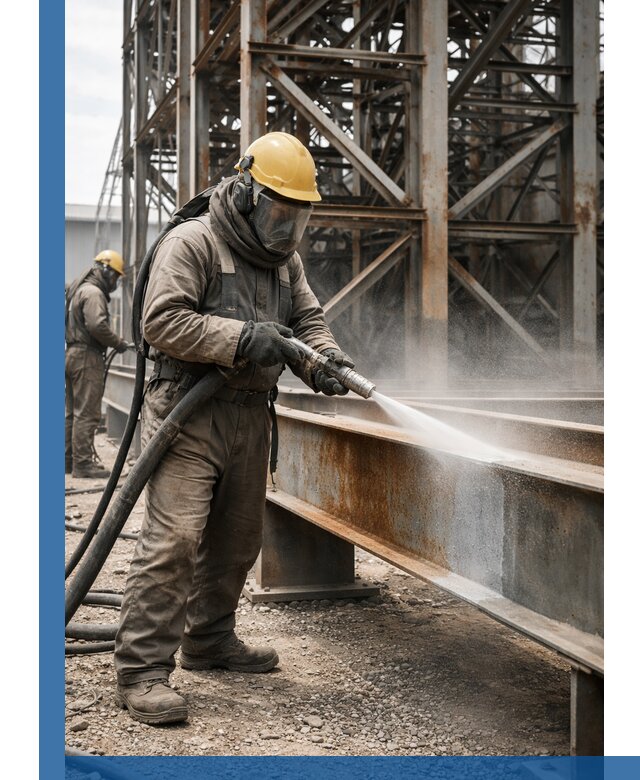 Пескоструйная очистка металлоконструкций в Петрозаводске промышленная