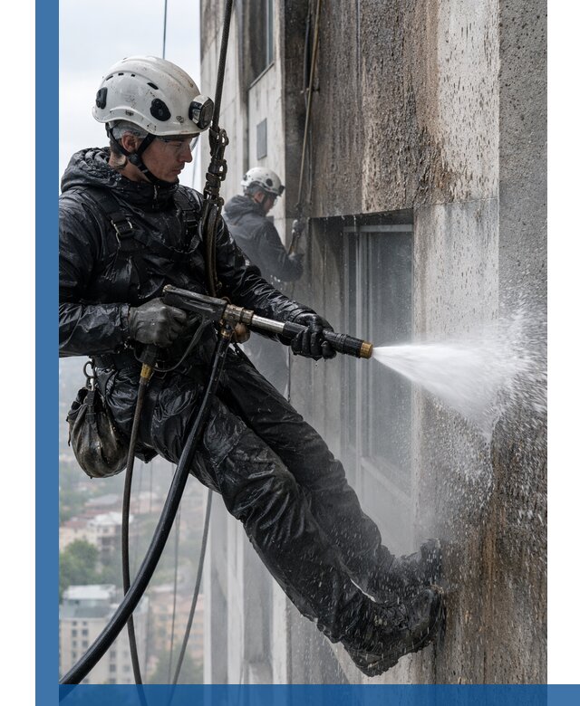 Гидроструйная очистка фасадов и конструкций в Петрозаводске