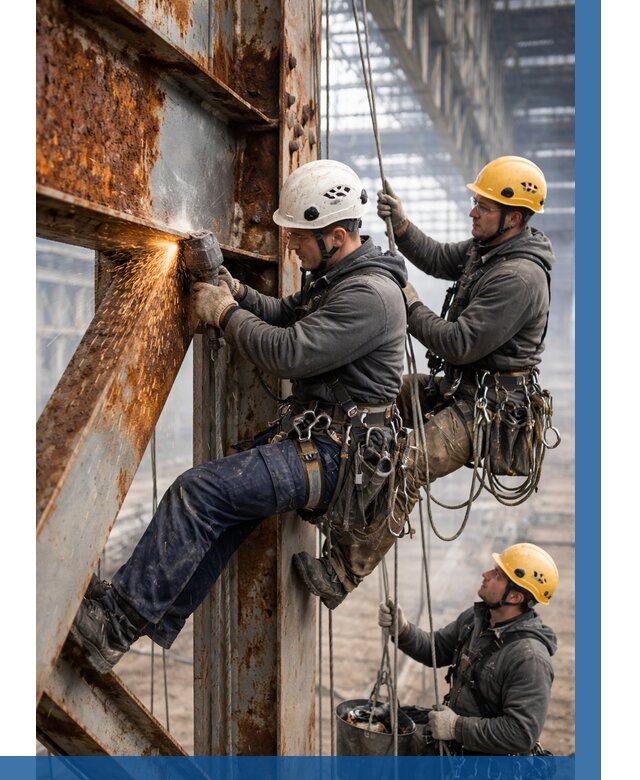 Зачистка металла от ржавчины в Петрозаводске от 355 р. | ВЫСОТНИК-Птр