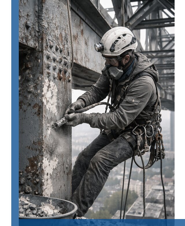 Удаление старой краски с металлических конструкций в Петрозаводске