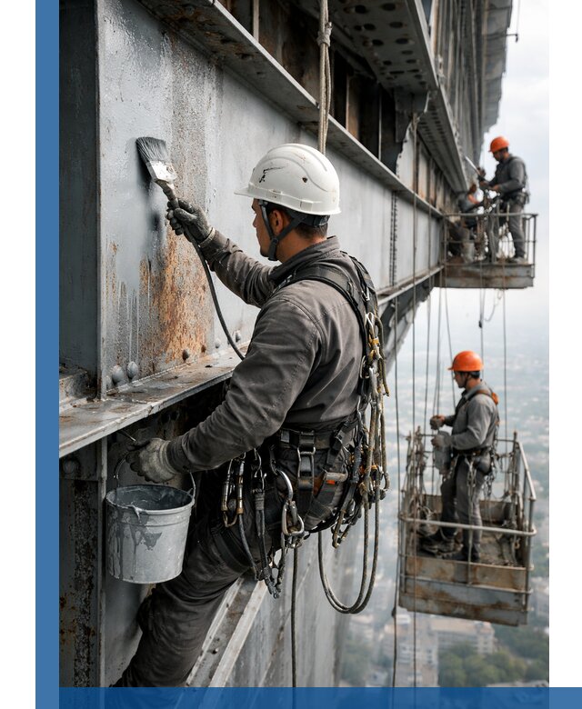 Покраска металлоконструкций на высоте в Петрозаводске профессионально