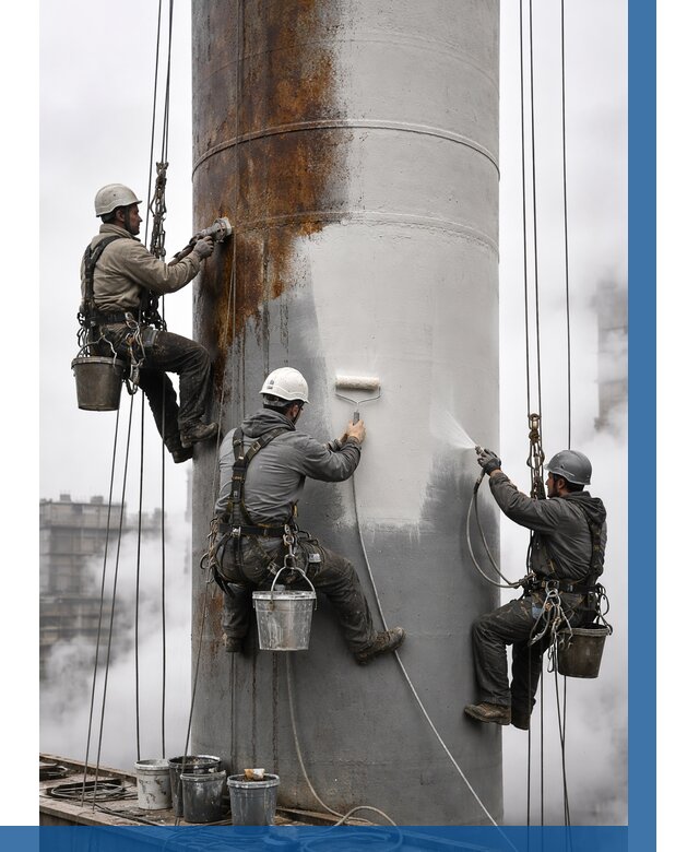 Покраска дымовых труб в Петрозаводске от 8628 р. | ВЫСОТНИК-Птр