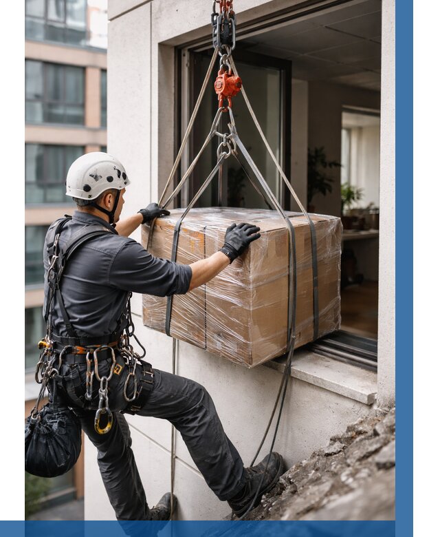 Подъем груза через окно в Петрозаводске от 4568 р. | ВЫСОТНИК-Птр