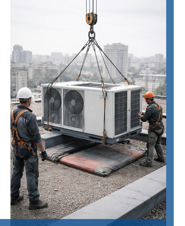 Подъем груза на крышу в Петрозаводске от 5075 р. | ВЫСОТНИК-Птр заказать