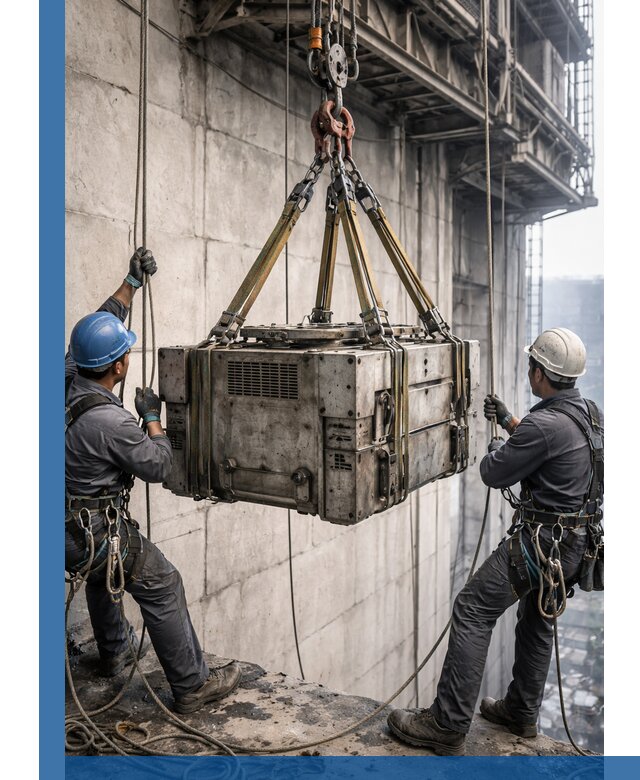 Такелажные работы на высоте, подъем и монтаж грузов в Петрозаводске