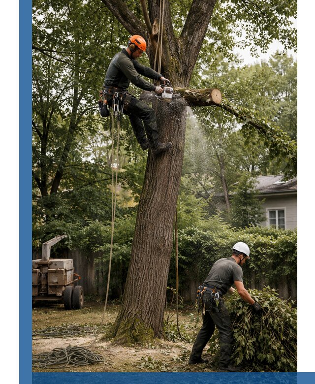 Кронирование деревьев в Петрозаводске, безопасная высотная обрезка