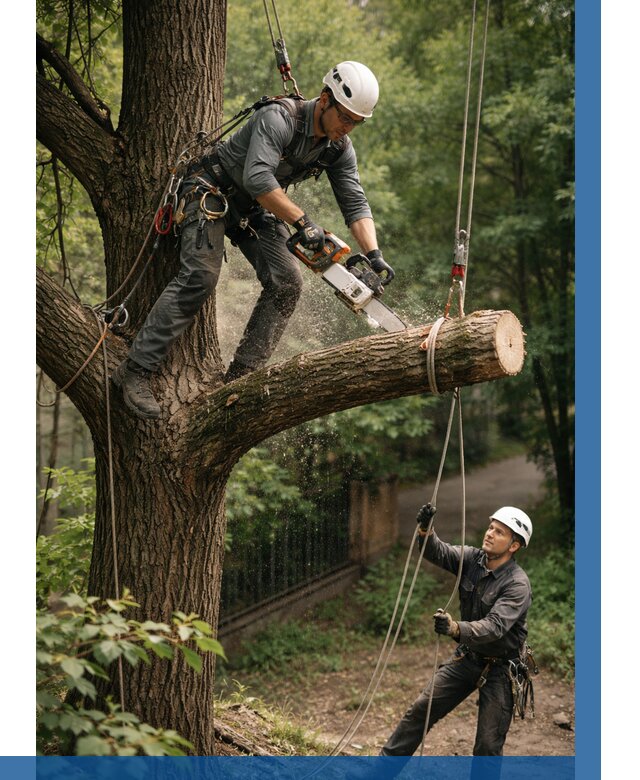 Спил деревьев альпинистами в Петрозаводске от 8120 р. | ВЫСОТНИК-Птр