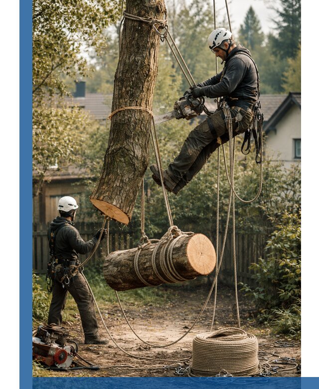 Валка деревьев частями в Петрозаводске, безопасно и аккуратно