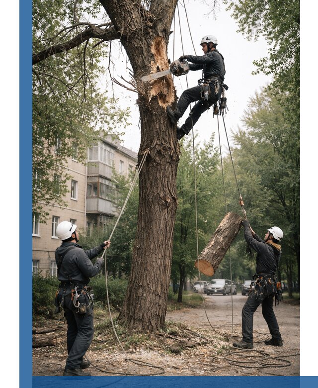 Срочное удаление аварийных деревьев в Петрозаводске с гарантией безопасности
