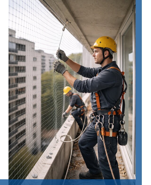 Монтаж сетки от птиц в Петрозаводске от 4568 р. | ВЫСОТНИК-Птр