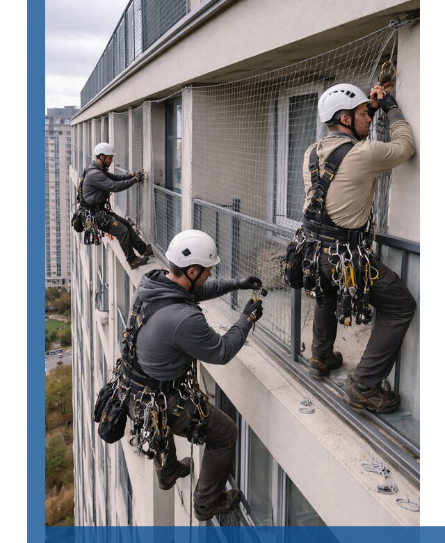Профессиональный монтаж защитной сетки от птиц в Петрозаводске